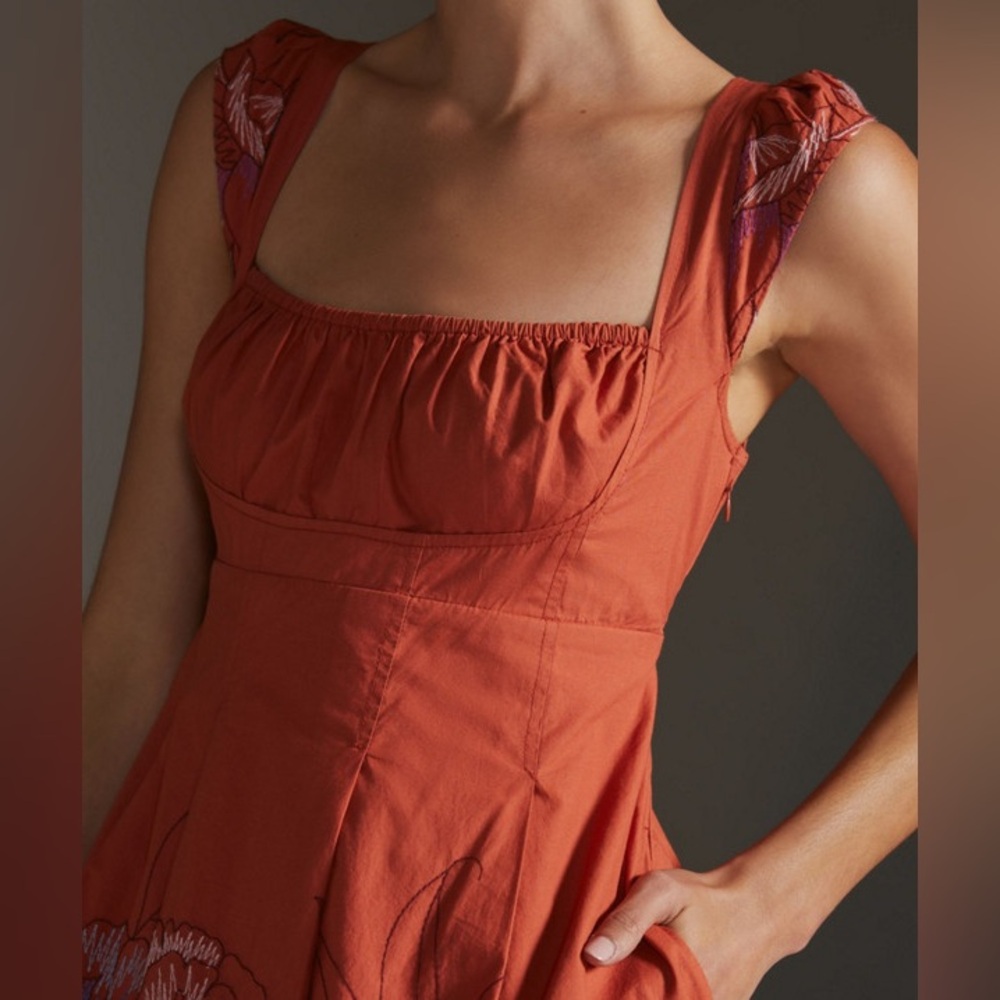 Anthropologie Eliska‎ Embroidered Dress- Small